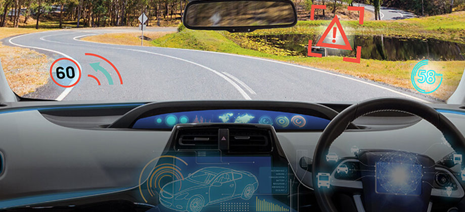 Car with speed signals