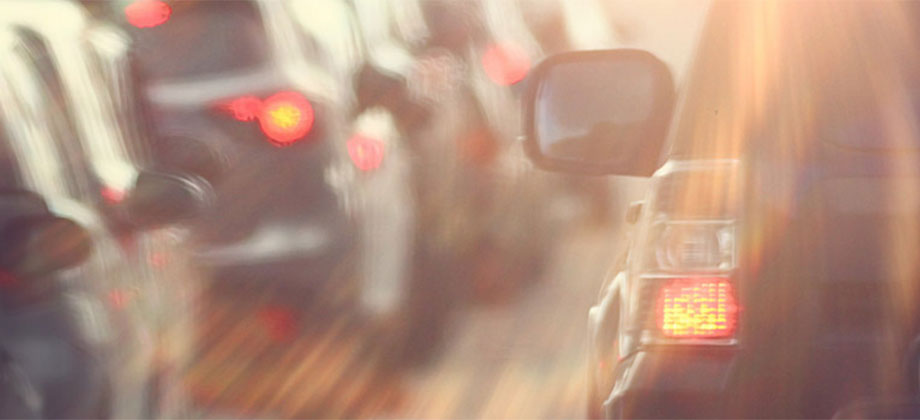 Car stuck in traffic