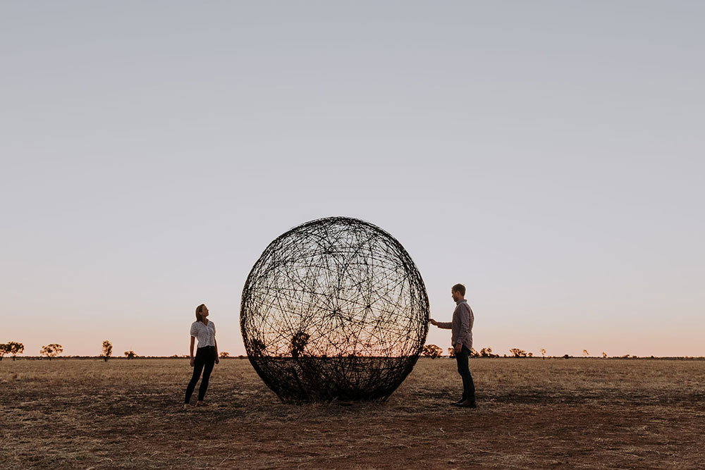 Roly Poly on the Blackall Sculpture Trail.