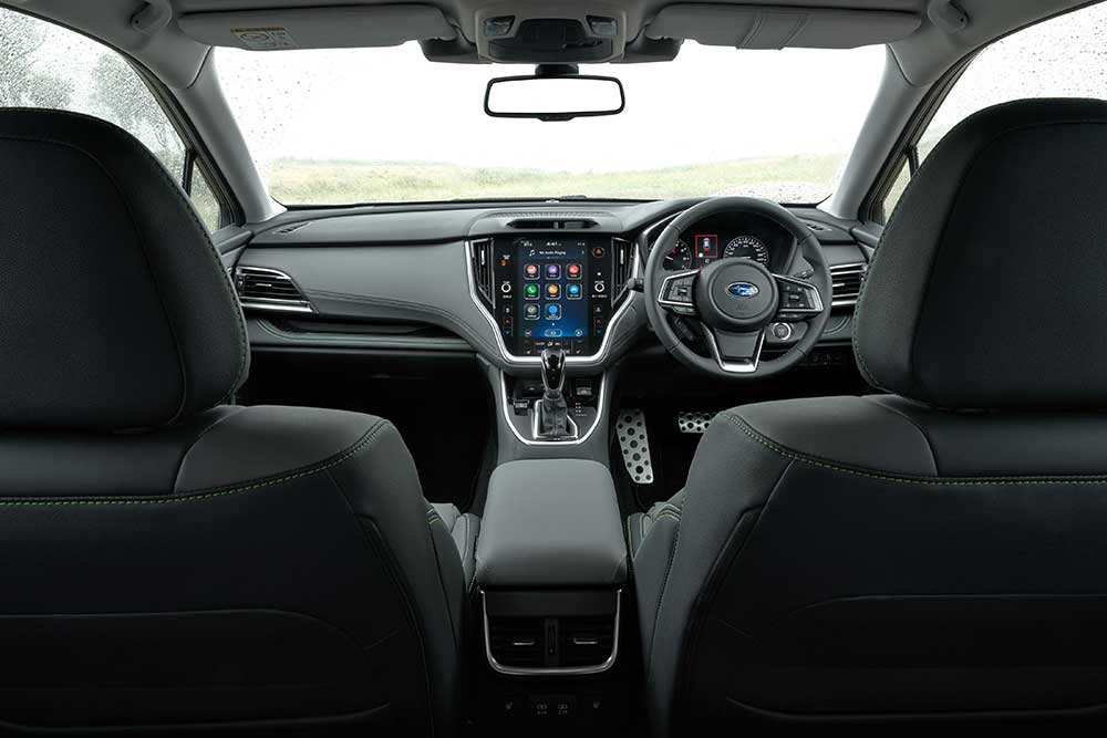 Interior view of Subaru Outback MY21.