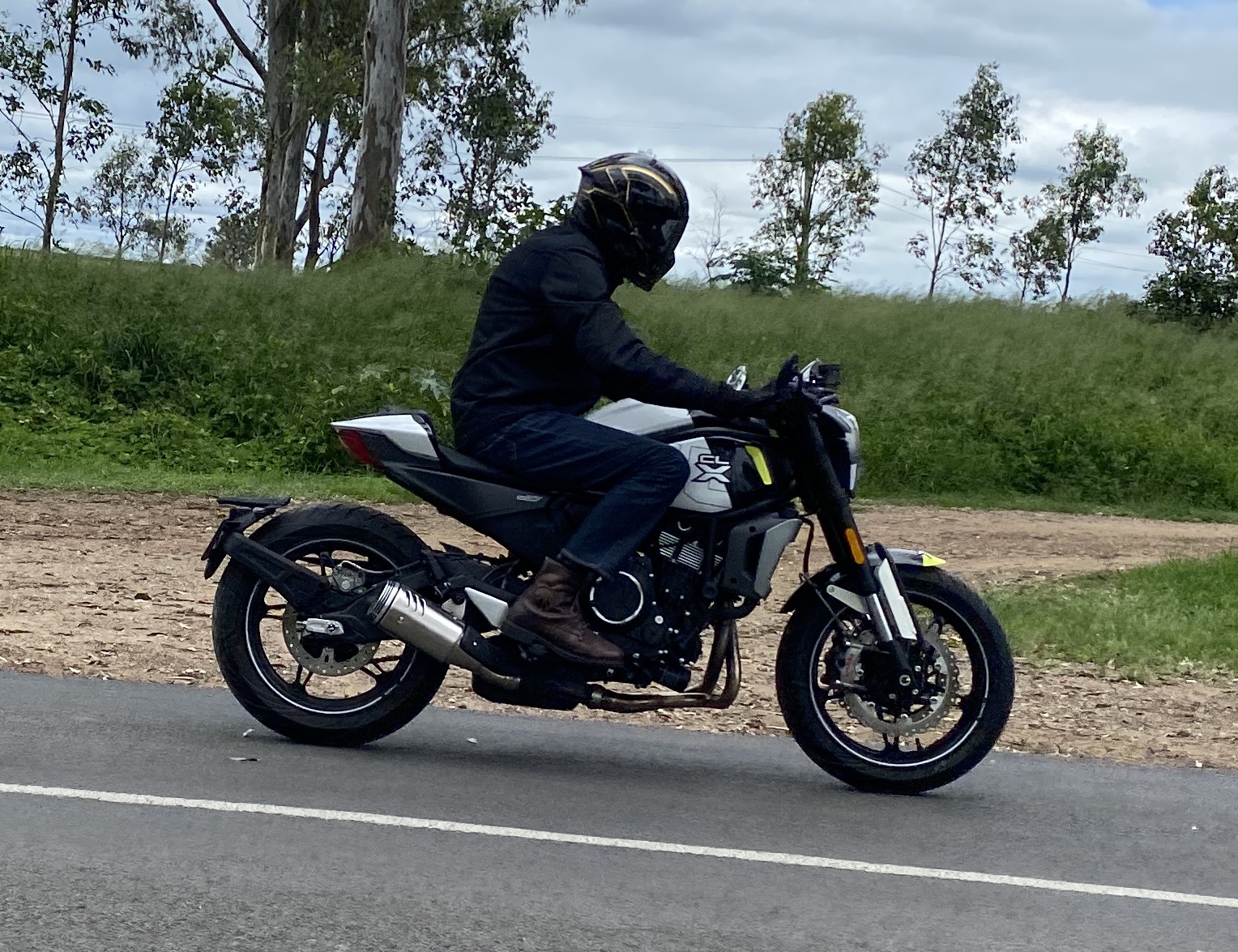 CFMOTO 700CL-X Sport on the road.