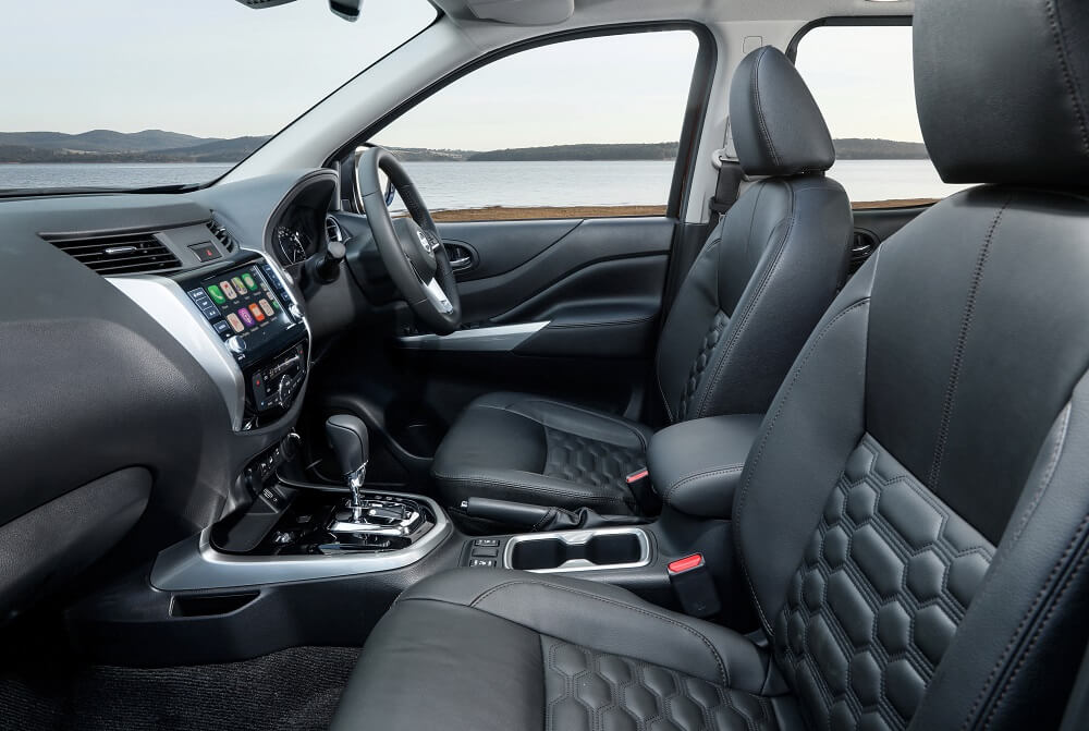 MY21 Nissan Navara - ST-X inside of car