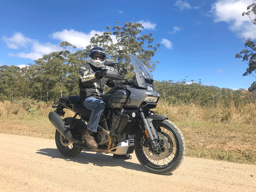 Harley-Davidson Pan America Special on dirt road.