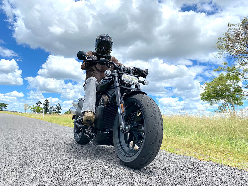 Harley-Davidson Sportster S RH1250S on the road.