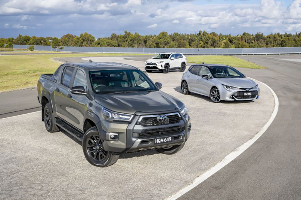 Three of Toyota's top-selling cars.