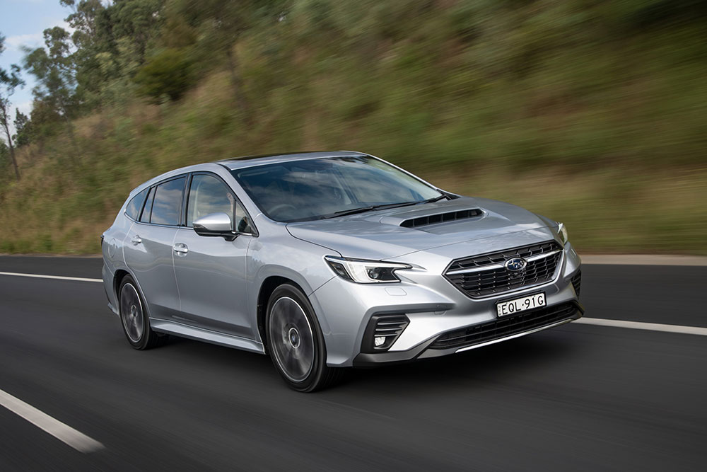 Subaru WRX Sportswagon AWD tS on the road.