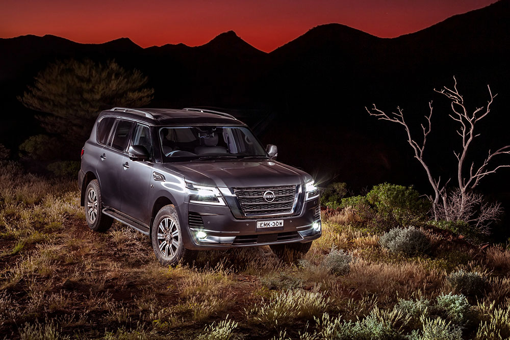 Nissan Patrol Ti-L front view.