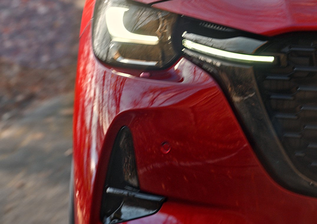 A teaser image of the new Mazda CX-60 SUV.