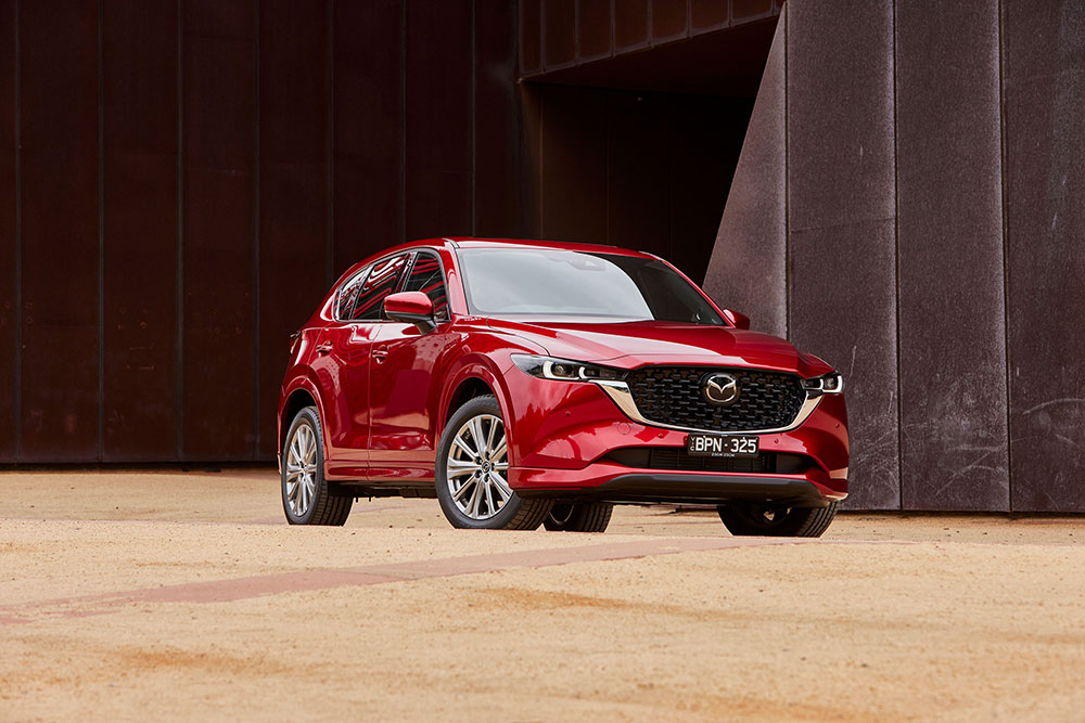 Mazda CX-5 front angle view.