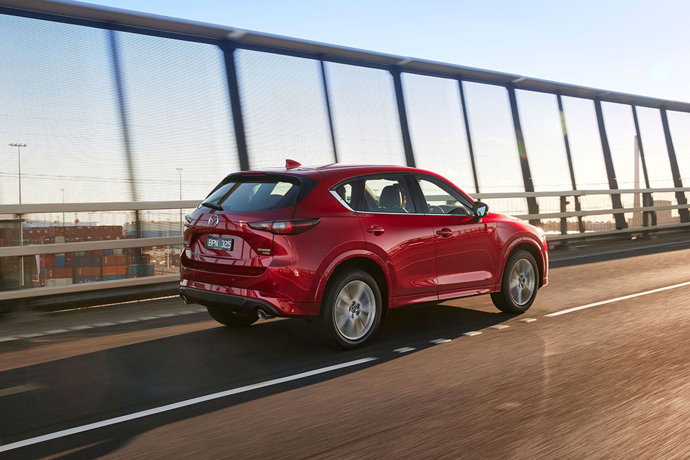 Mazda CX-5 on the road.