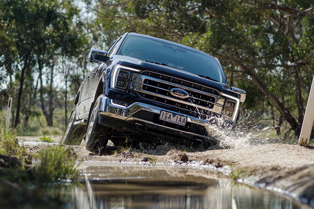 Ford F-150 goes off-road.
