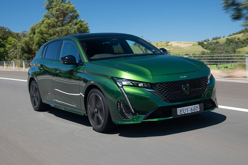 Peugeot 308 GT Premium on the road.