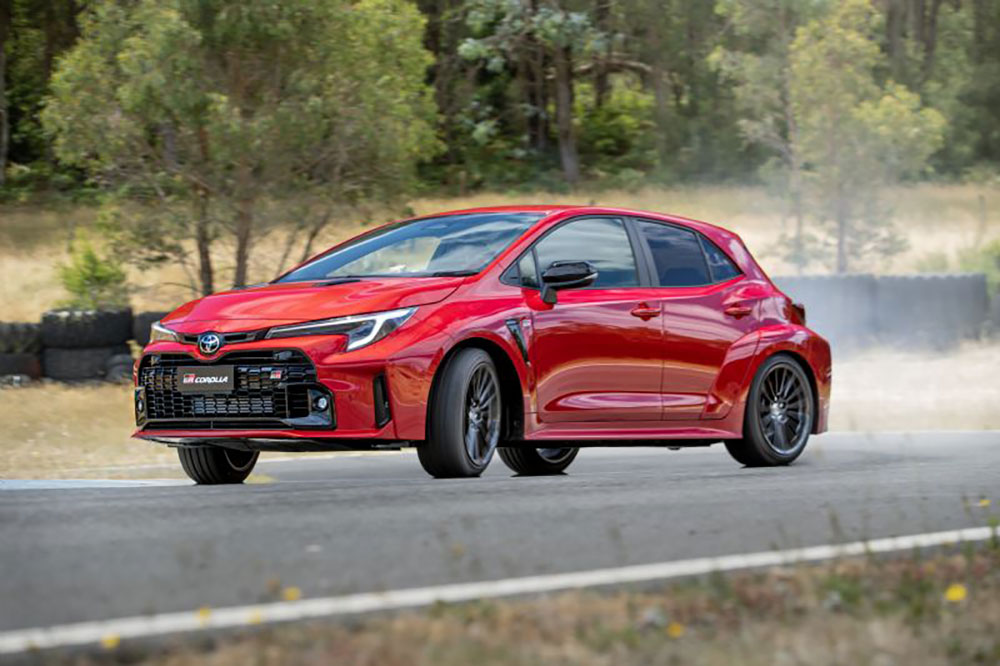 Toyota GR Corolla GTS AWD front view.