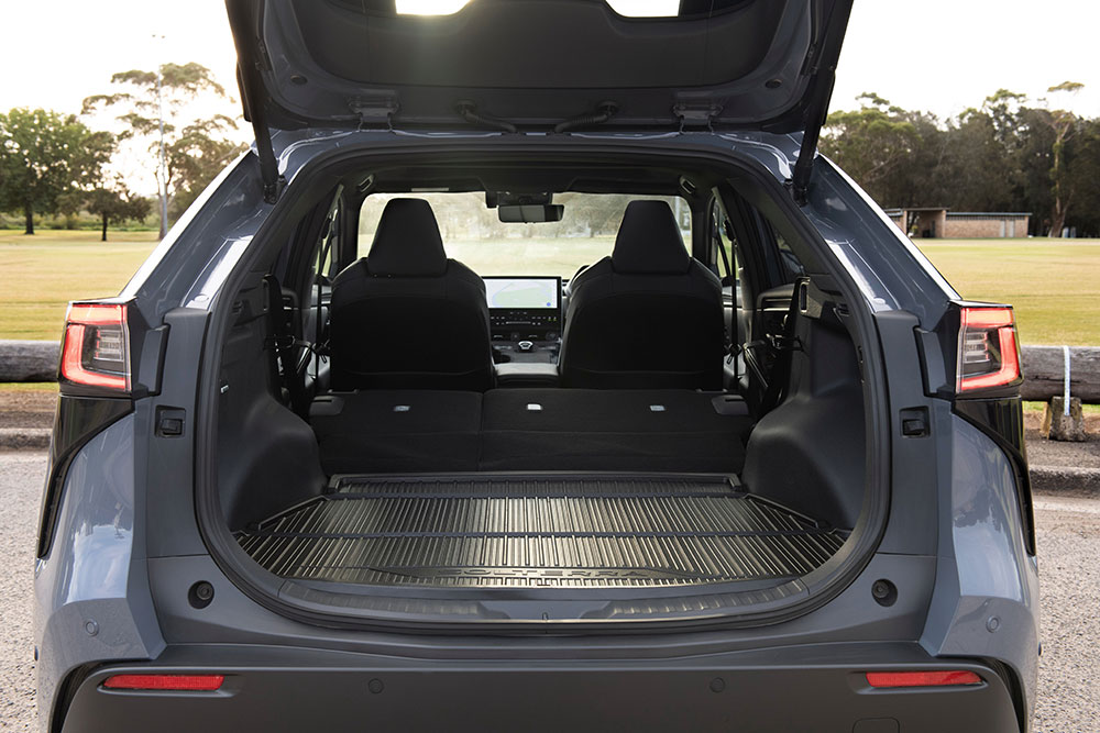 Subaru Solterra cargo space.
