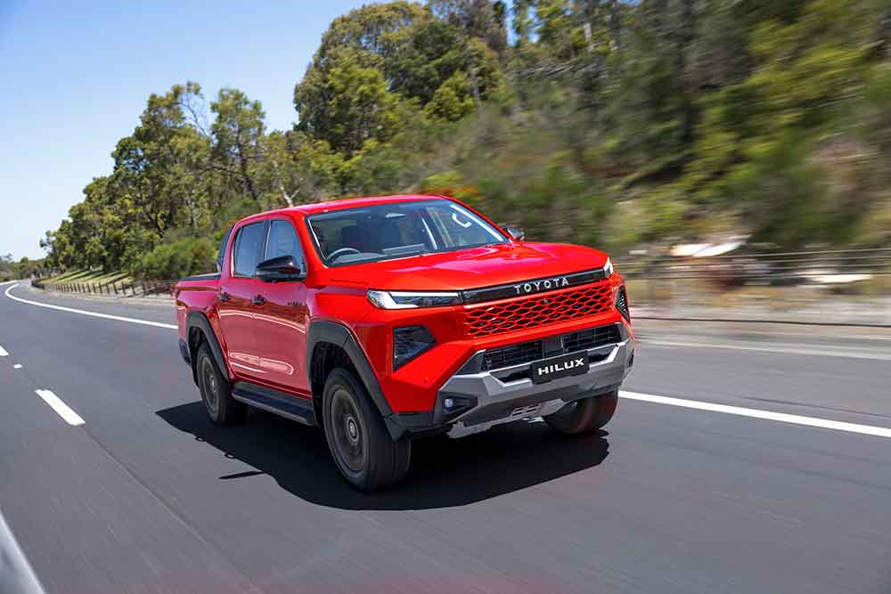 Toyota HiLux Rogue on the highway.