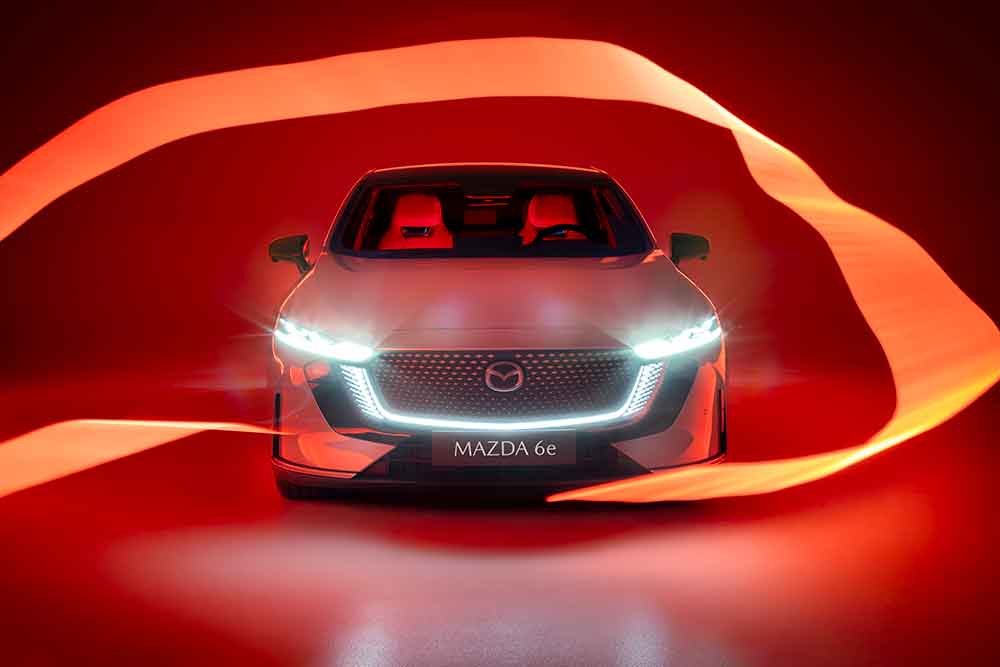 Mazda 6e EV hero shot.