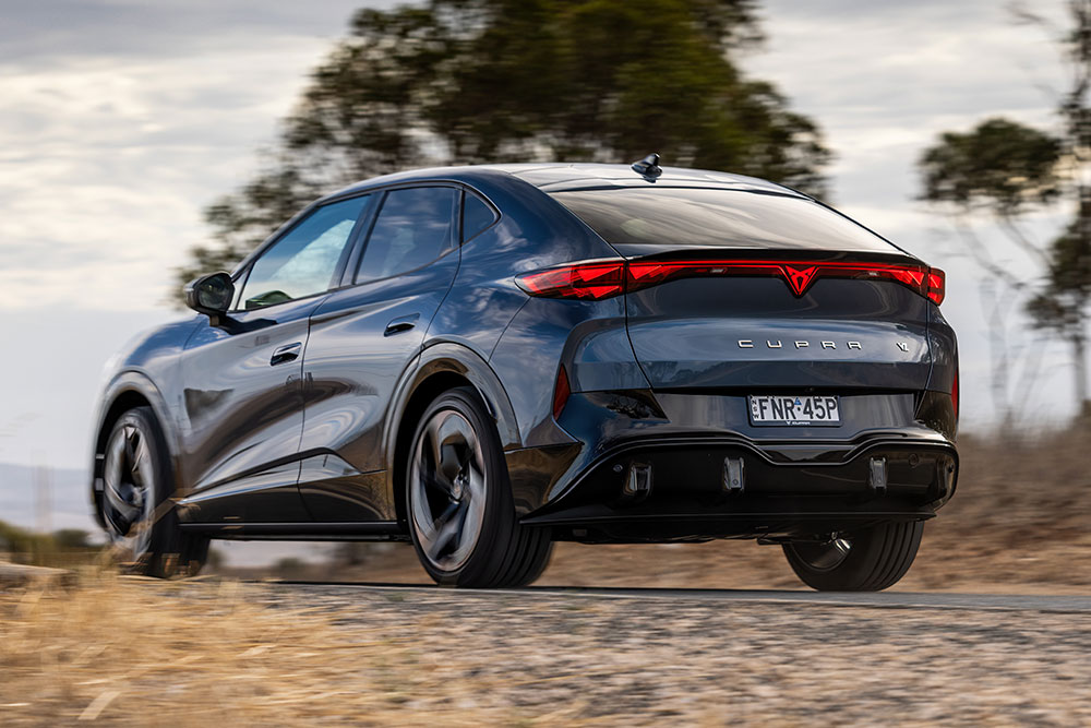 Cupra Tavascan VZ rear view.