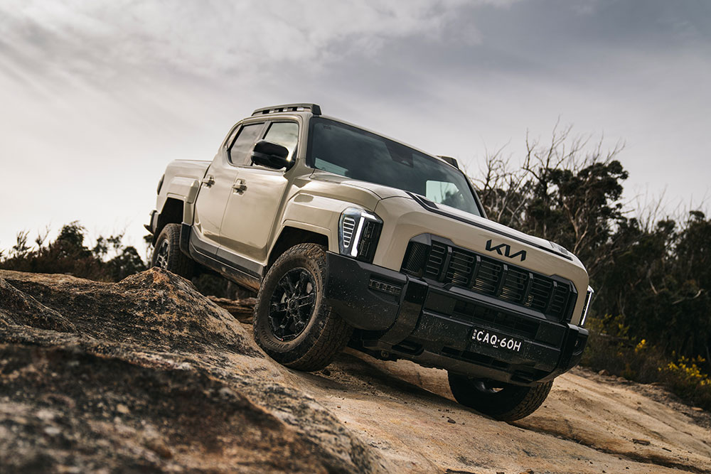 Front view of Kia Tasman.