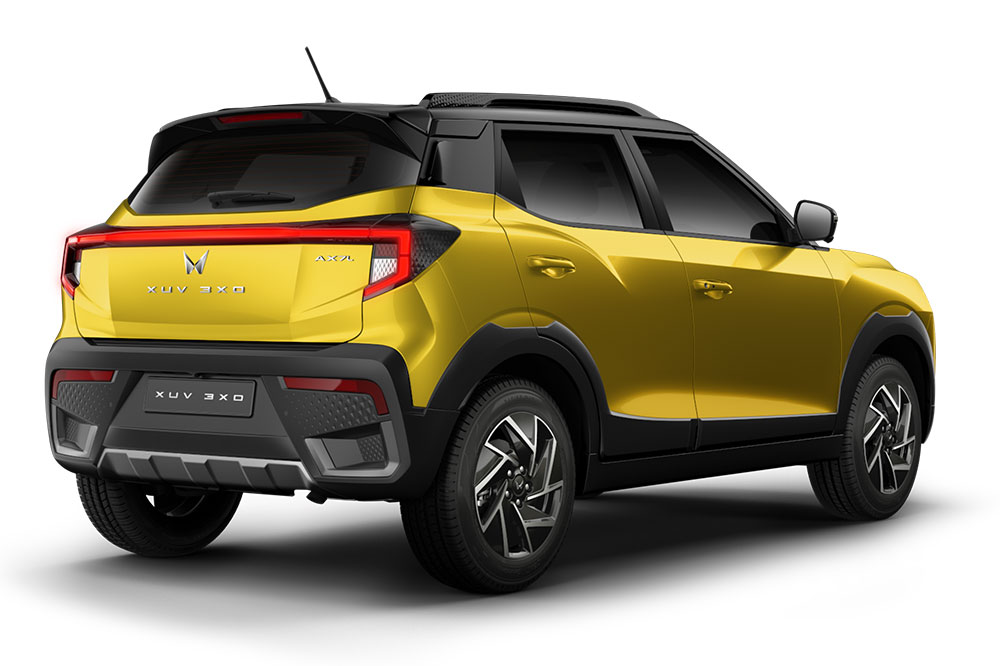 Mahindra XUV 3XO rear side view.