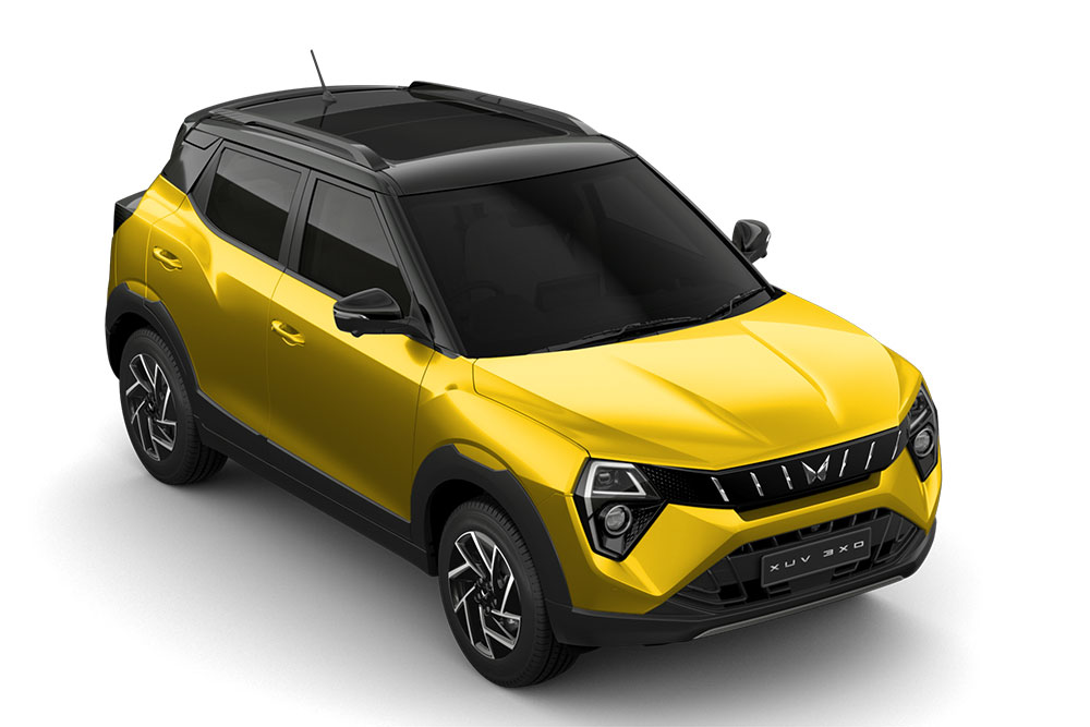 Mahindra XUV 3XO overhead view.
