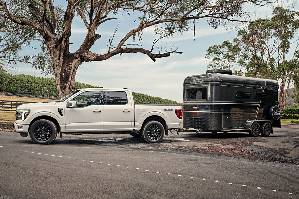 Ford F-150 Paltinum towing horse float