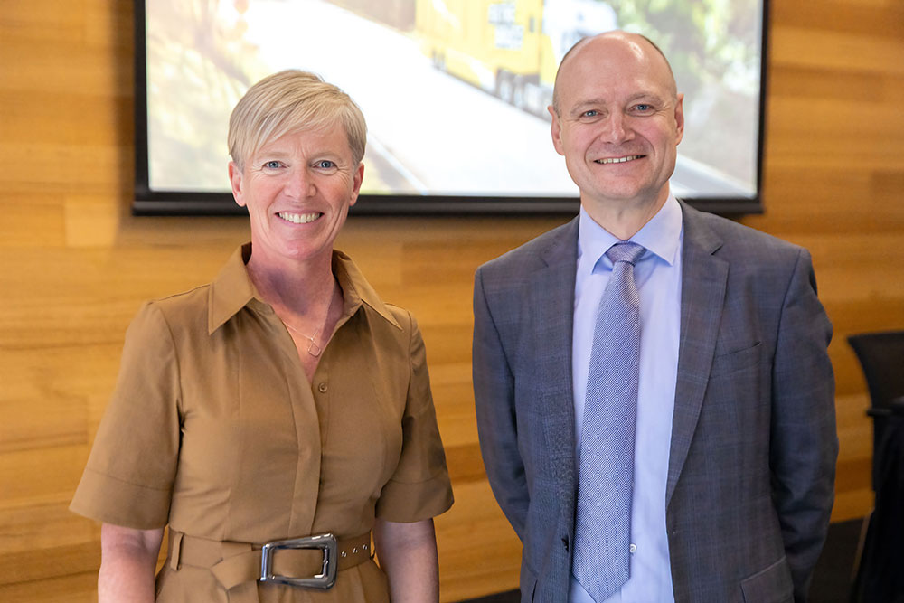 RACQ directors Liz Savage and Richard Umbers. Photo Dave Pattinson.