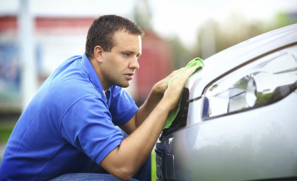 Cleaning a car