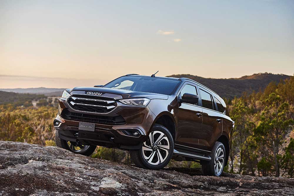 Isuzu MU-X atop a mountain