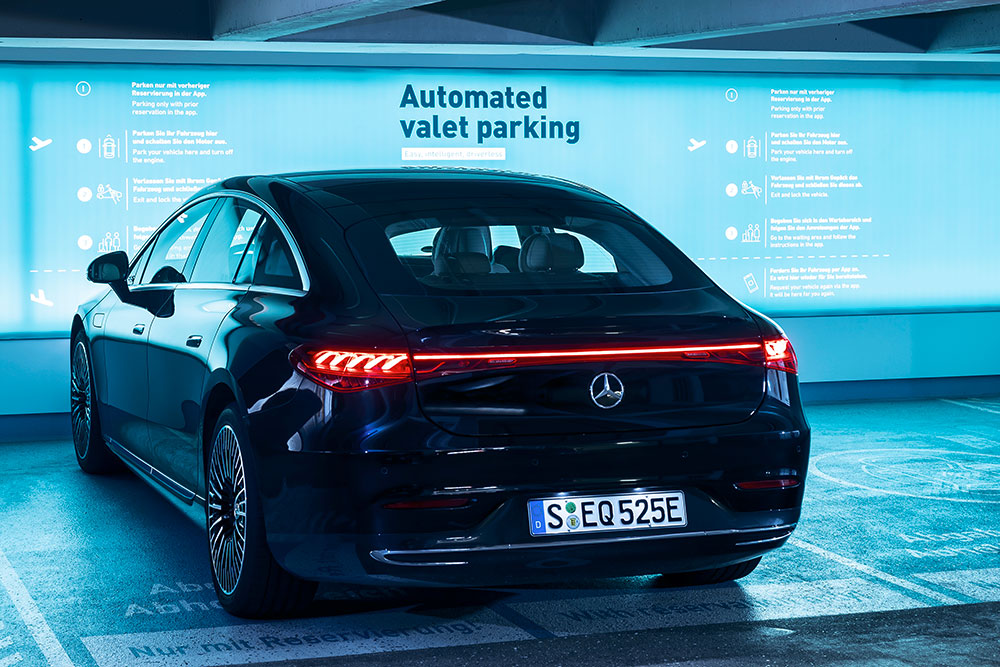 Driverless valet parking in Germany.