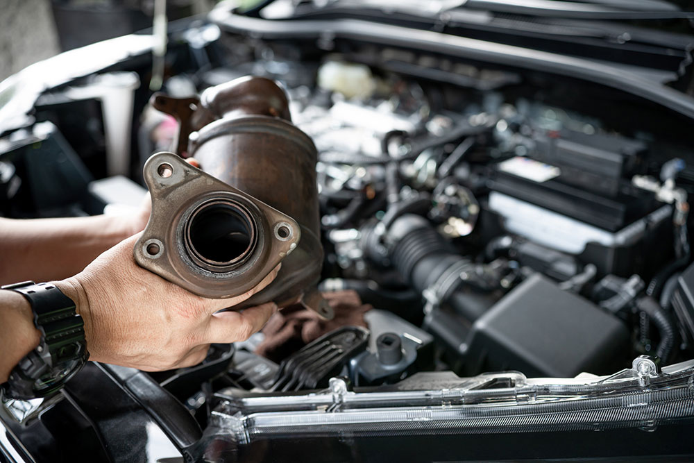 An old catalytic converter.