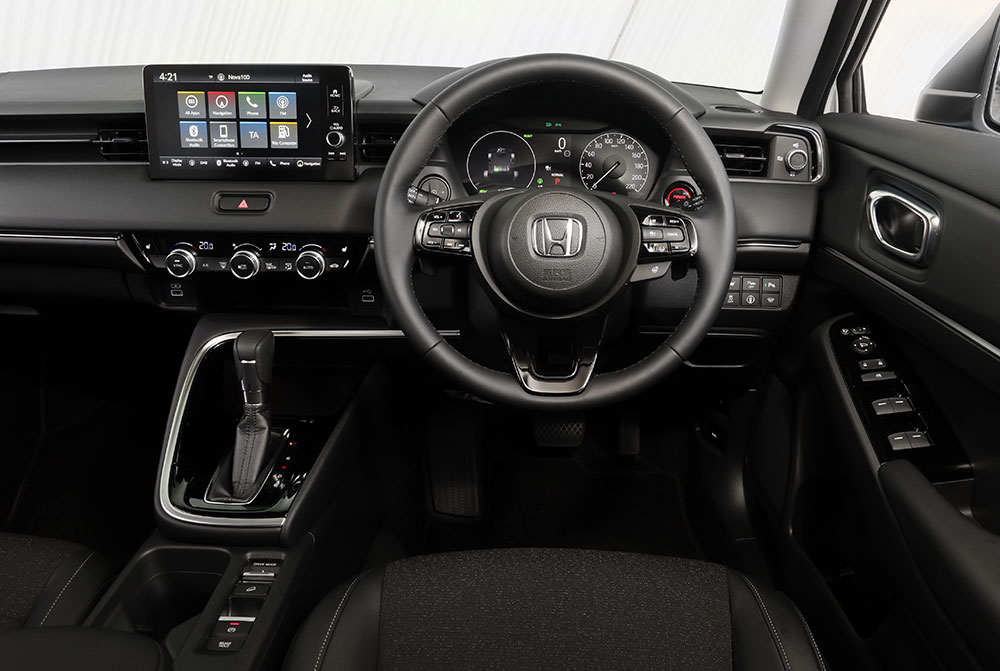 Honda HR-V Hybrid interior view.