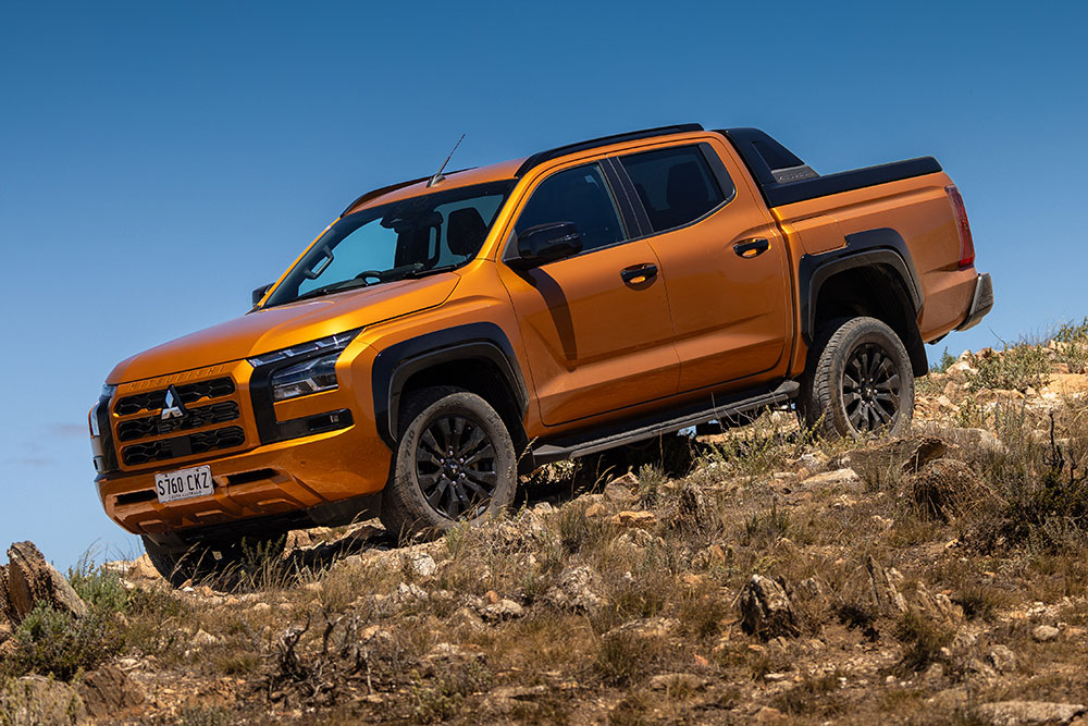 2024 Mitsubishi Triton off-road descent.
