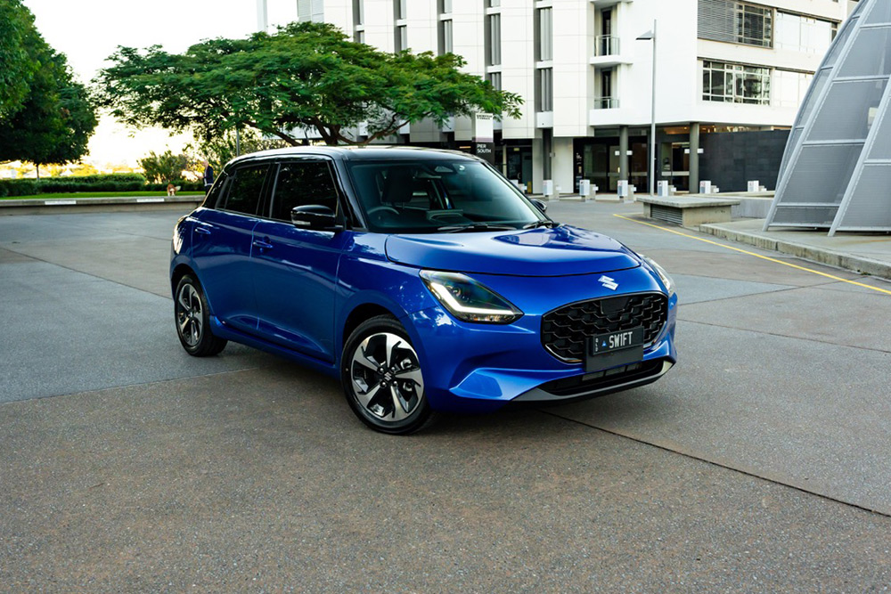 Front view of Suzuki Swift.