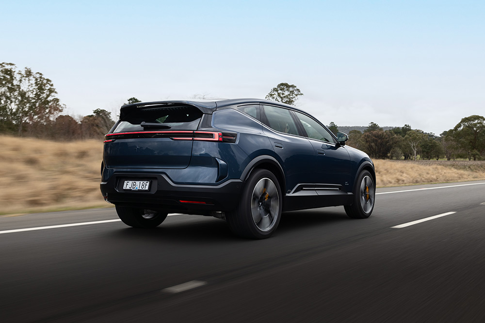 Rear view of the 2024 Polestar 3 Long Range Dual Motor EV.