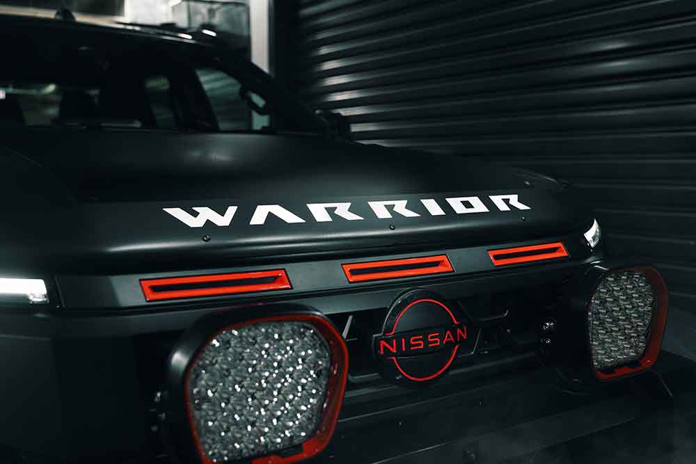2026 Nissan Navara Warrio Concept closeup of grille.