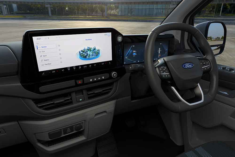Interior of Ford E-Transit.