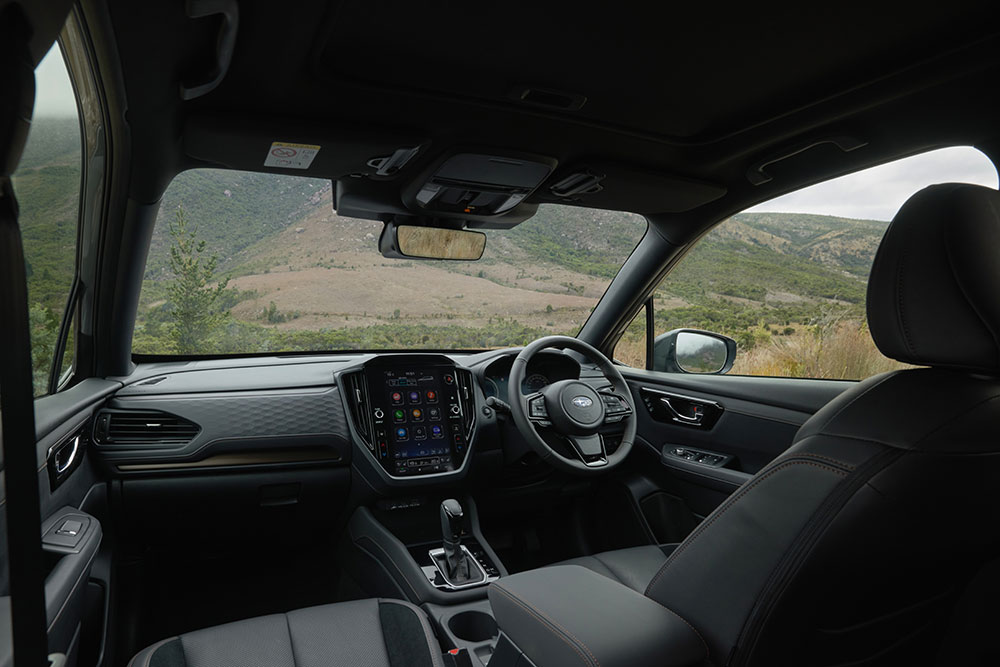 Interior of Forester AWD Hybrid Touring.