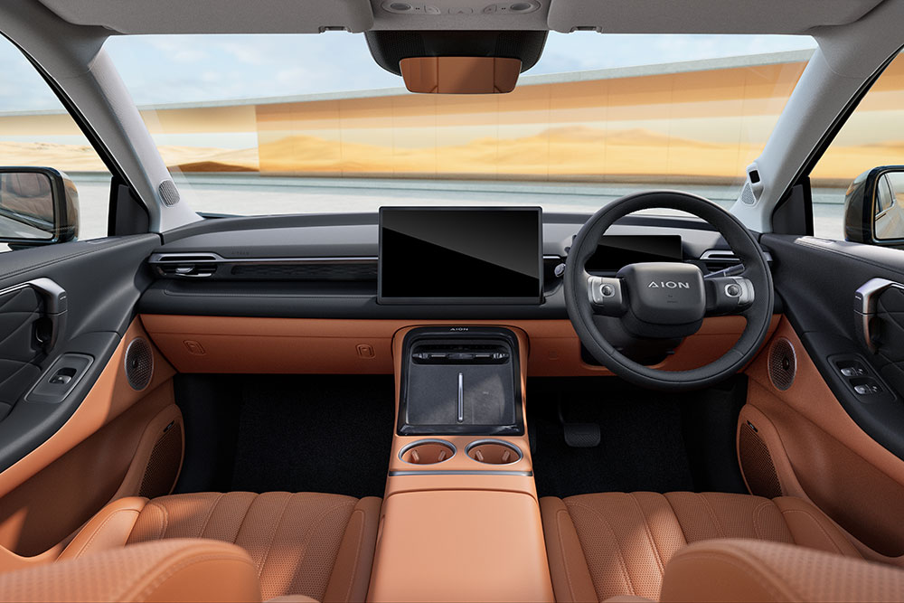 GAC's Aion V EV medium SUV interior view.