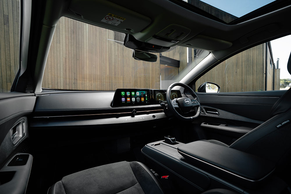 Nissan Ariya interior view.