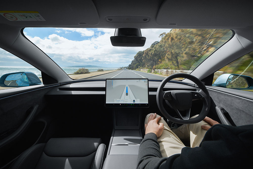 Tesla autonomous vehicle.