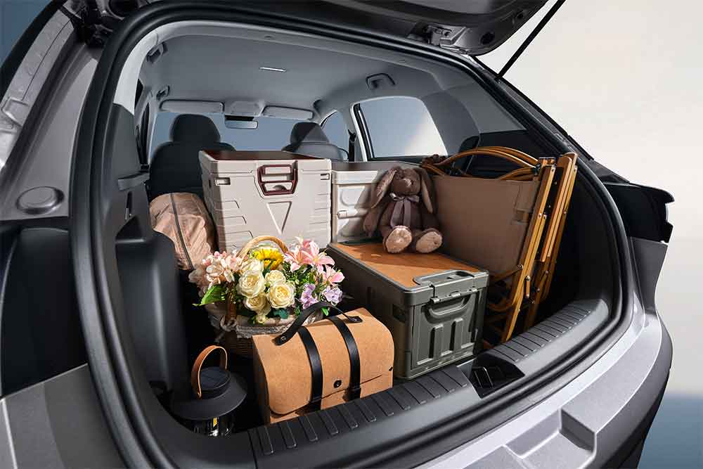 Geely EX5 boot space.