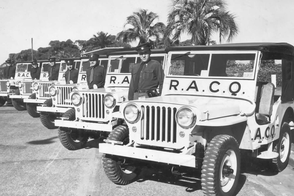 RACQ roadside patrol Jeeps after being deliver in 1950.