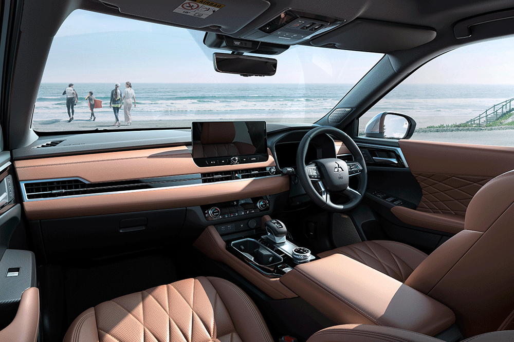 Interior view of the MY25 Mitsubishi Outlander.
