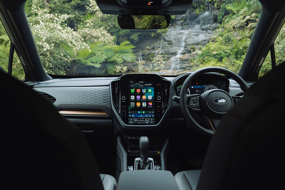 Interior of sixth-generation Subaru Forester.