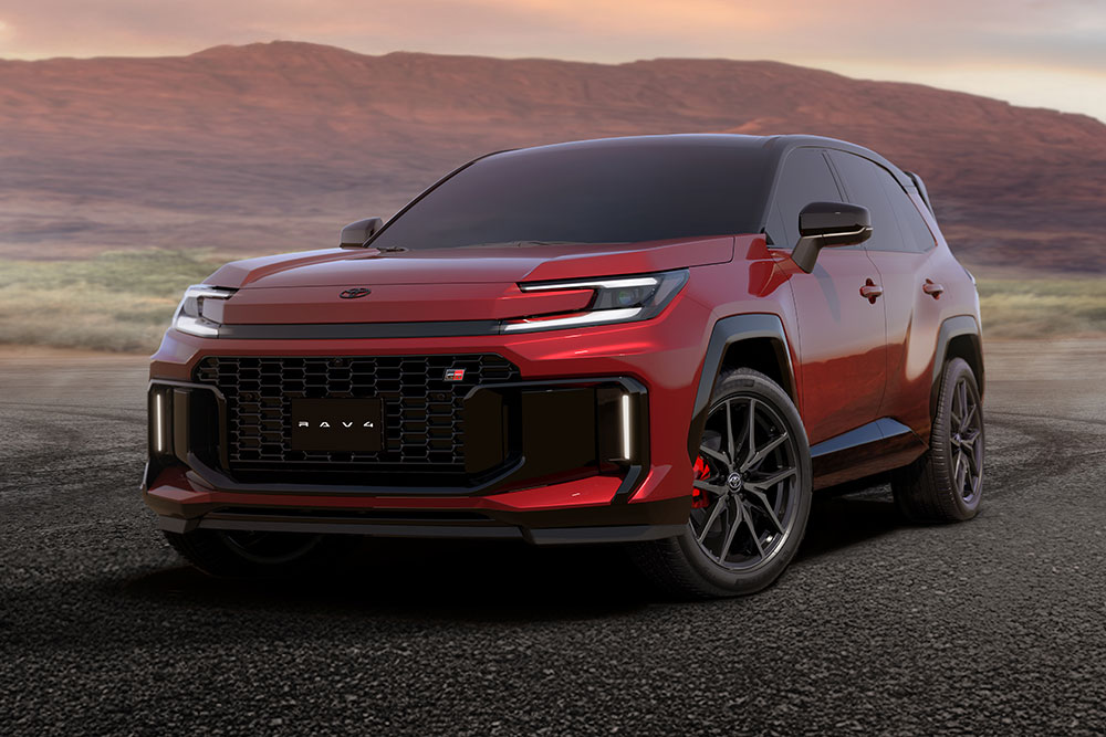 Front view of 6th gen Toyota RAV4.