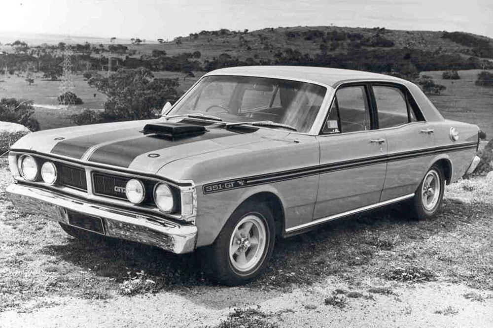 A 1970 XY Ford Falcon.