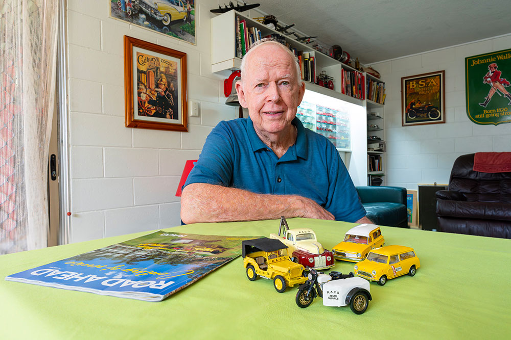 Jack Eagle and his model cars.