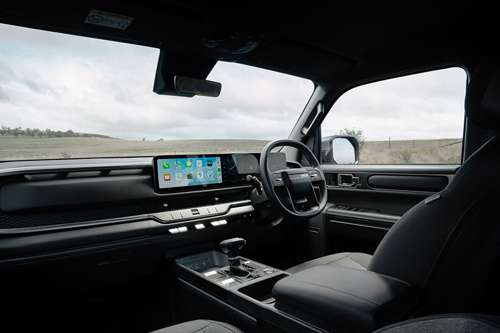 Kia Tasman ute interior.