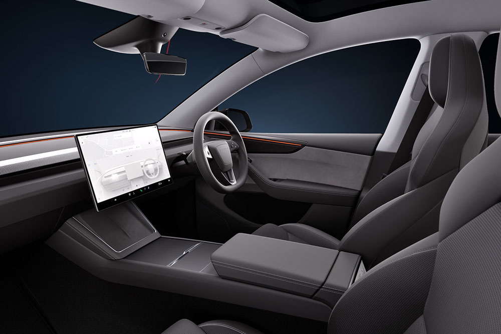 Tesle Model Y Performance model interior view.