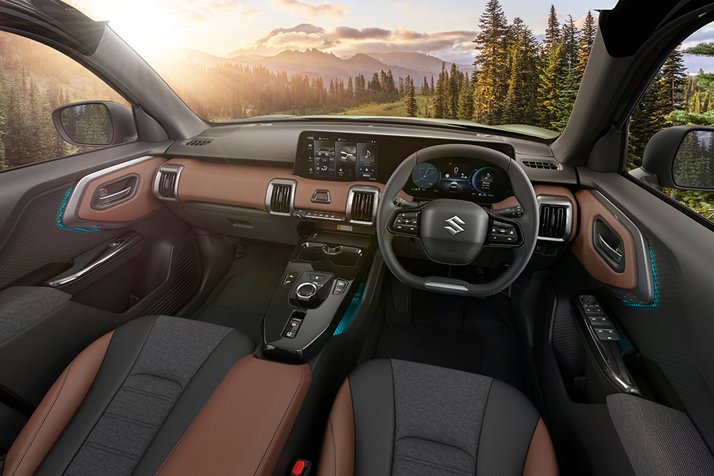 Suzuki E Vitara interior view.